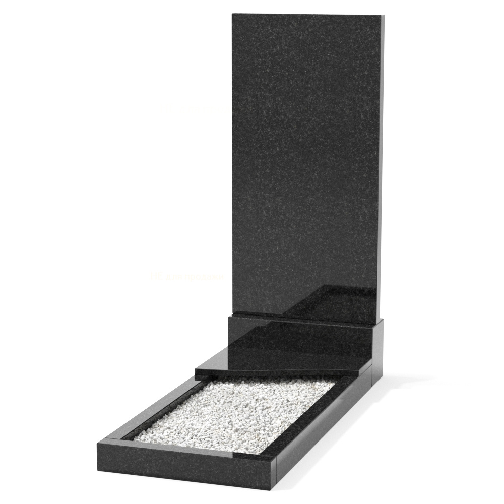 Одиночный вертикальный памятник от компании ГранЭлемент