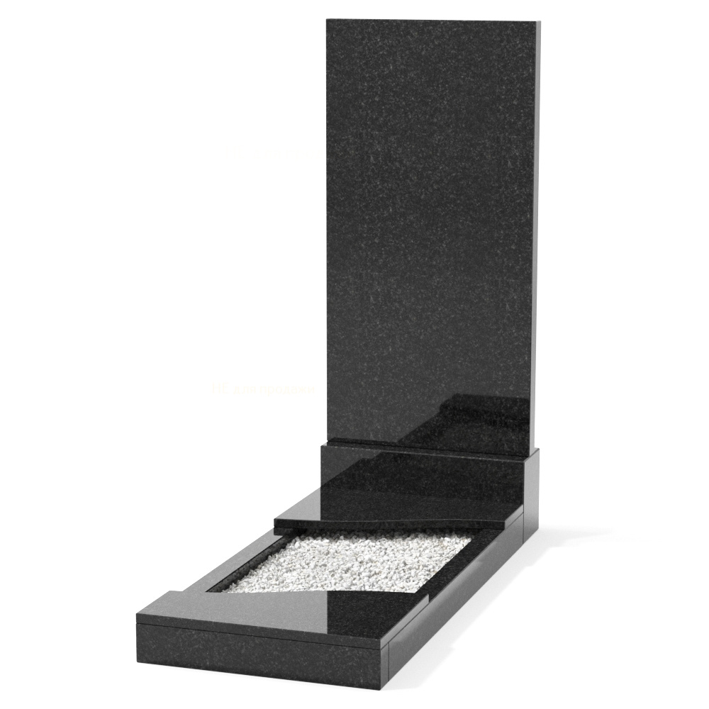 Одиночный вертикальный памятник от компании ГранЭлемент
