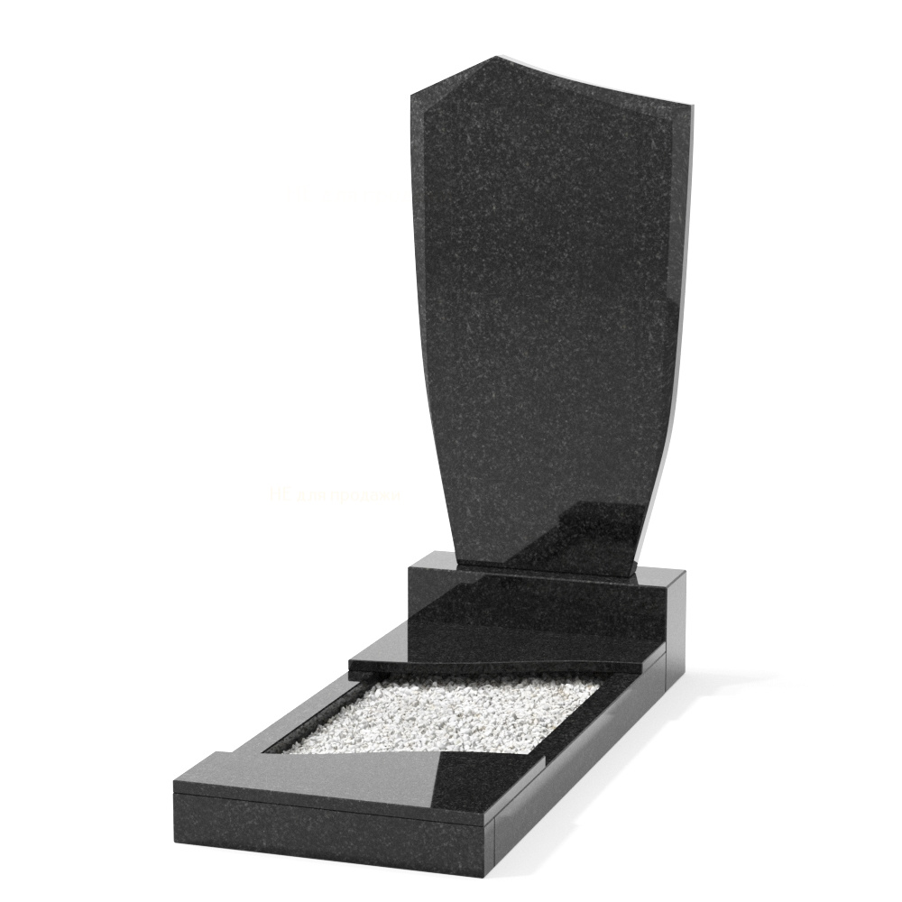 Одиночный вертикальный памятник от компании ГранЭлемент