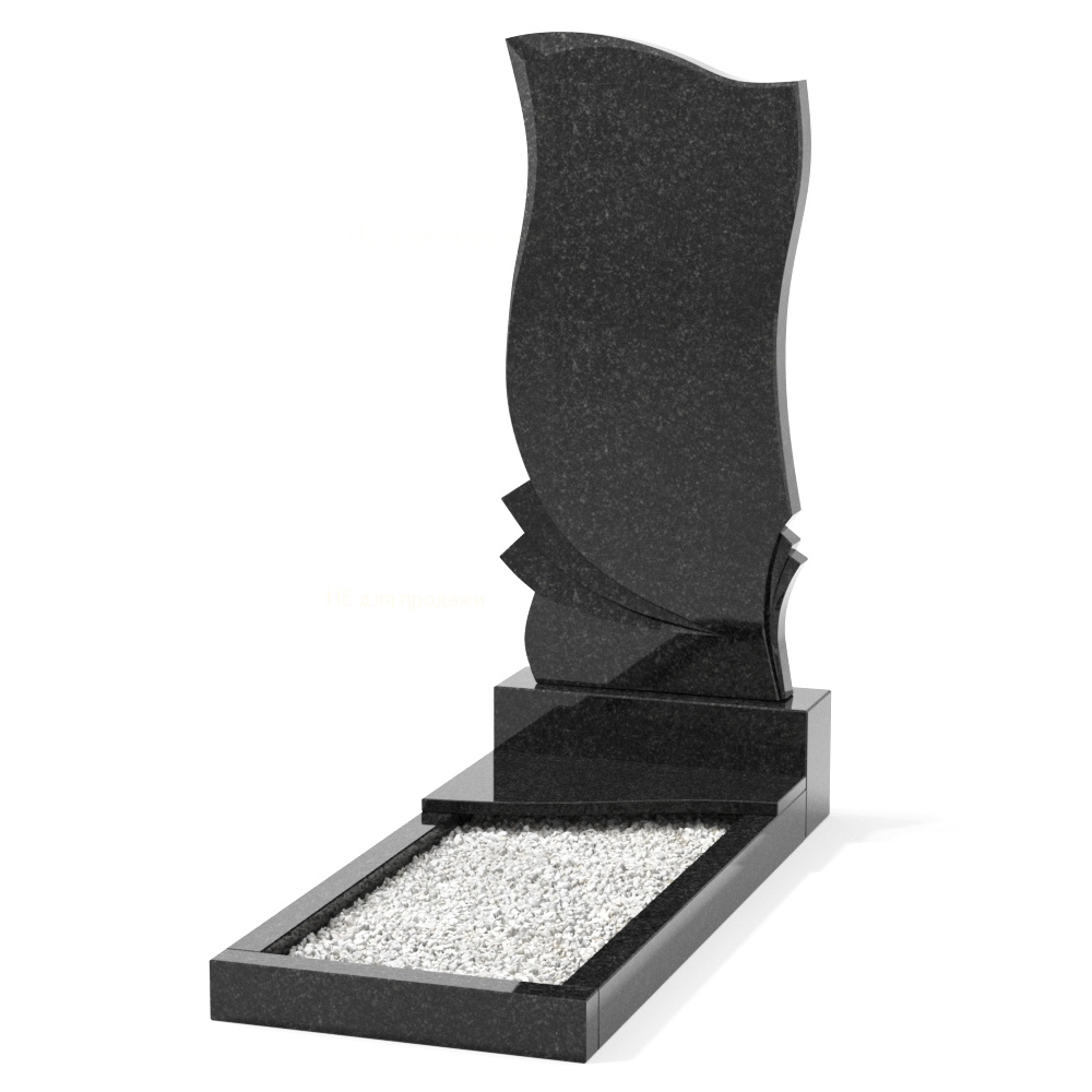 Одиночный вертикальный памятник от компании ГранЭлемент