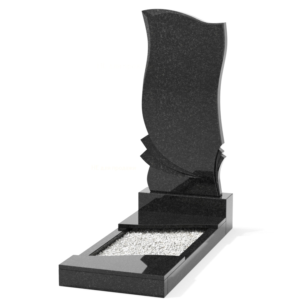 Одиночный вертикальный памятник от компании ГранЭлемент