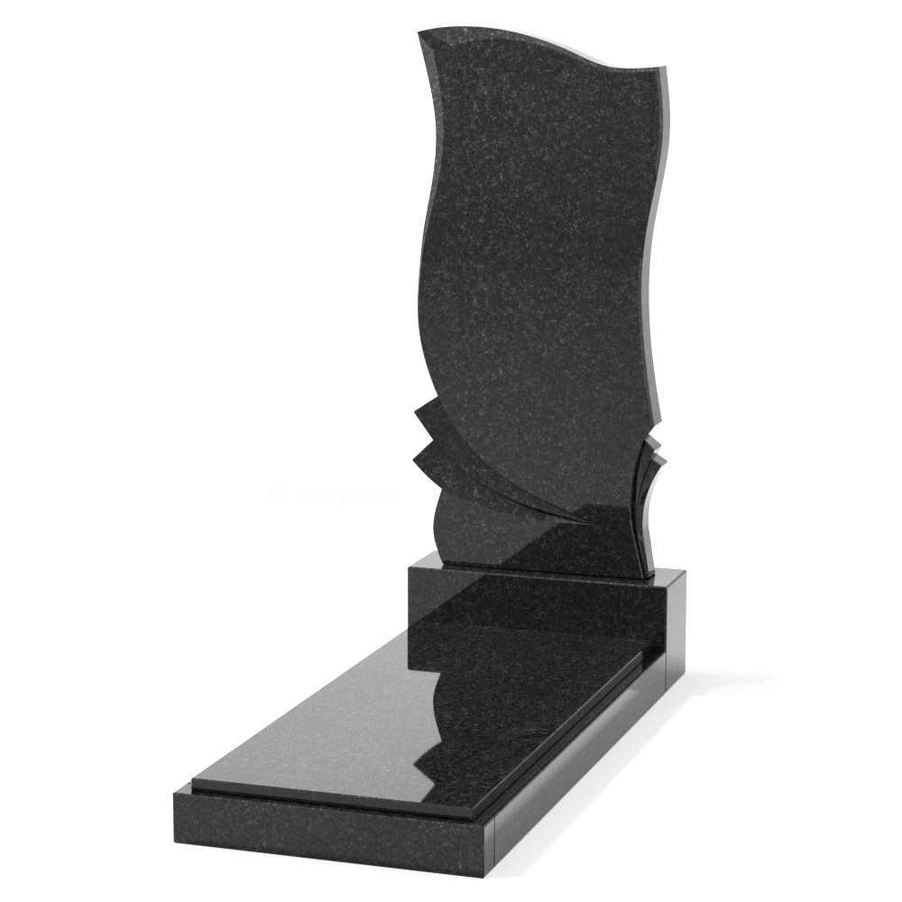 Одиночный вертикальный памятник от компании ГранЭлемент