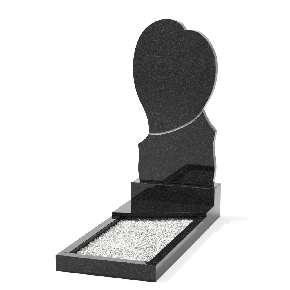Одиночный вертикальный памятник от компании ГранЭлемент