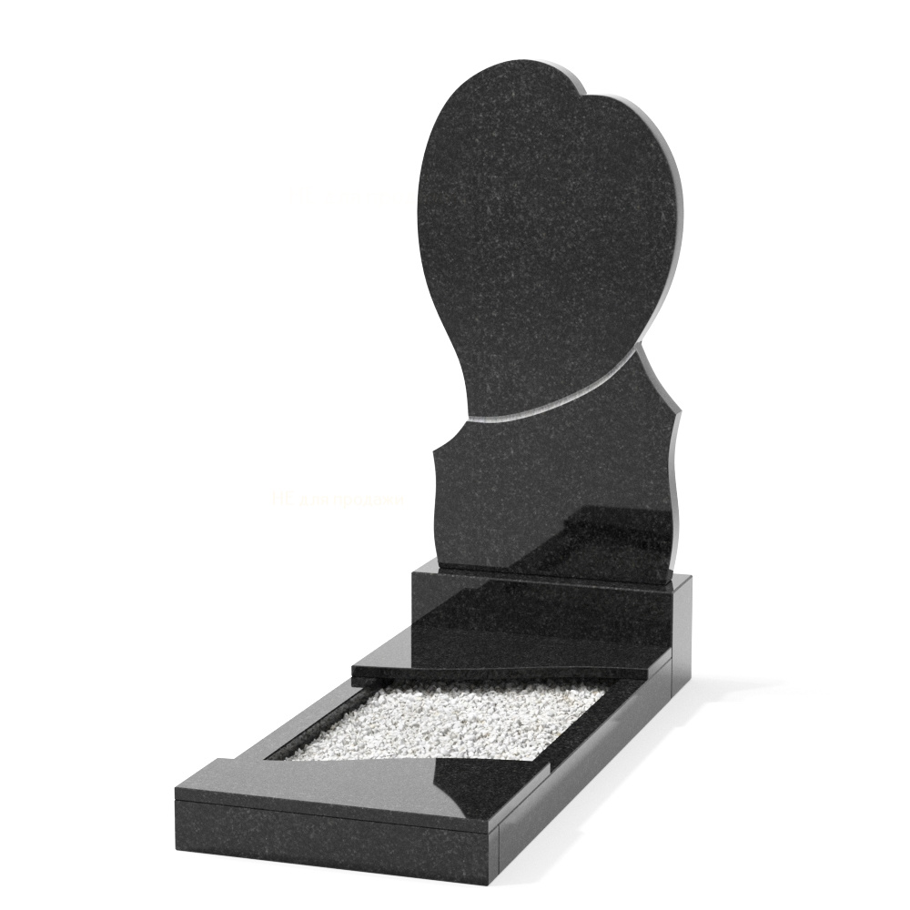 Одиночный вертикальный памятник от компании ГранЭлемент