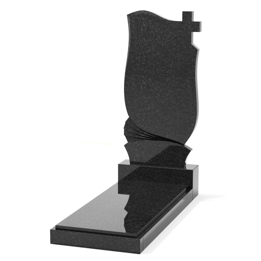 Одиночный вертикальный памятник от компании ГранЭлемент