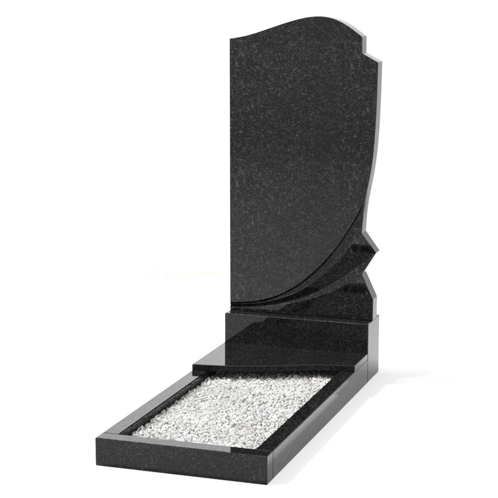 Одиночный вертикальный памятник от компании ГранЭлемент