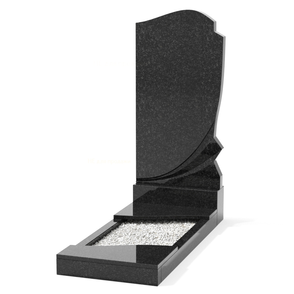 Одиночный вертикальный памятник от компании ГранЭлемент